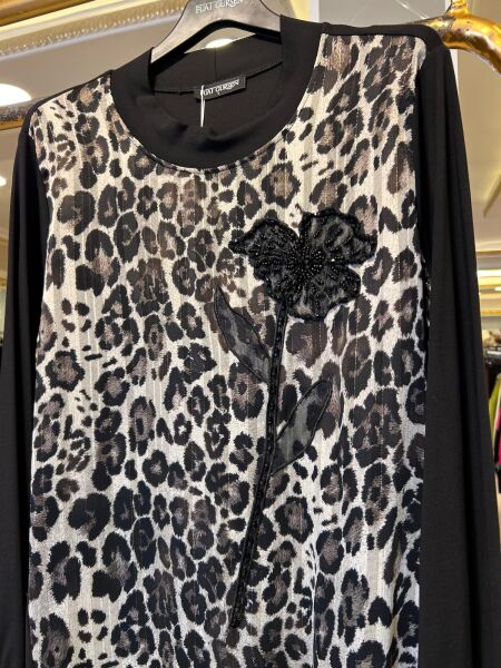 LEOPAR DESEN TAŞ İŞLEMELİ TUNİK/ FUAT GÜRŞEN 