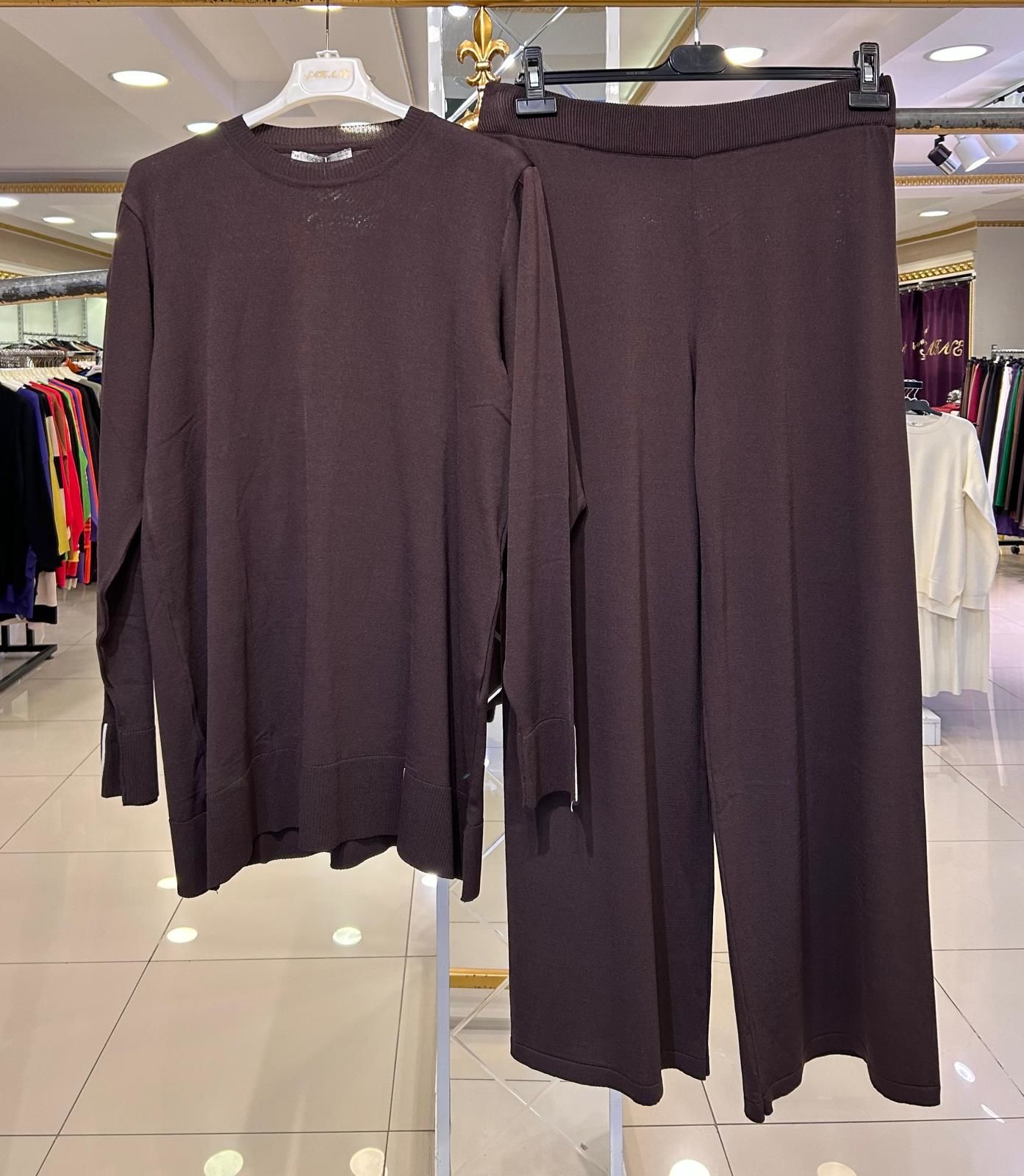 TUNİĞİ ÇİZGİ DTY. MERSERİZE PANTOLONLU TAKIM/SEÇİL