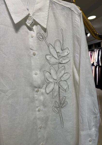 İŞLEME DTY. LINEN KUMAŞ GÖMLEK /FUAT GÜRŞEN