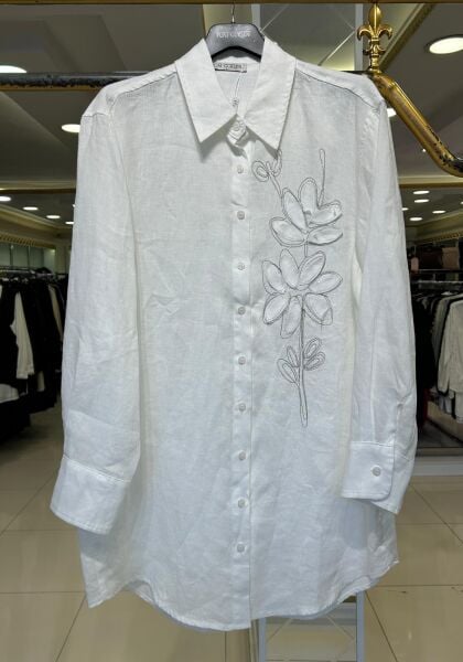 İŞLEME DTY. LINEN KUMAŞ GÖMLEK /FUAT GÜRŞEN