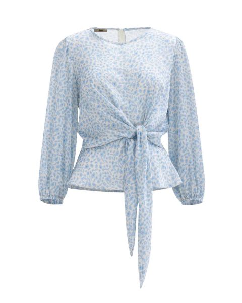 ÇİÇEK DESENLİ BELİ BÜZGÜLÜ BLUZ