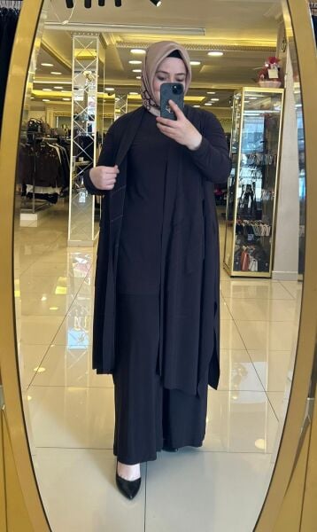 SANDY KUMAŞ 3'LÜ YELEKLİ TAKIM /NURCAN ÇETİN 26634