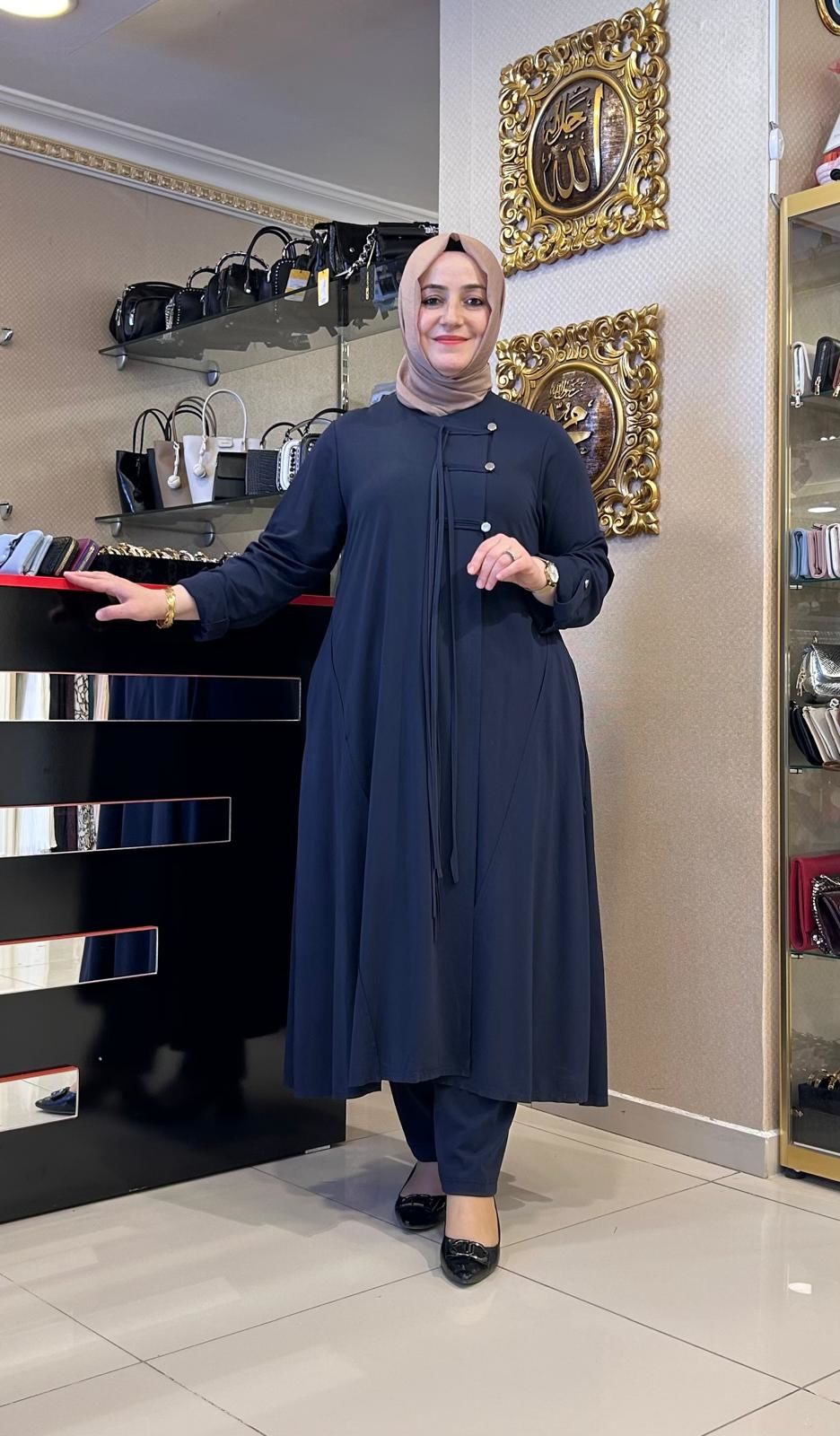 DÜĞME VE İP DTY. TUNİK PANTOLON TAKIM/NURCAN ÇETİN