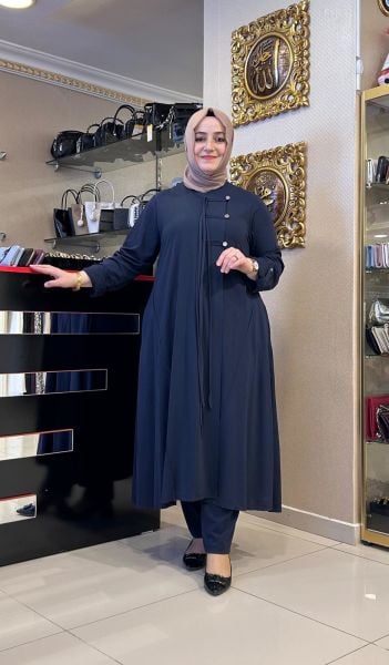 DÜĞME VE İP DTY. TUNİK PANTOLON TAKIM/NURCAN ÇETİN