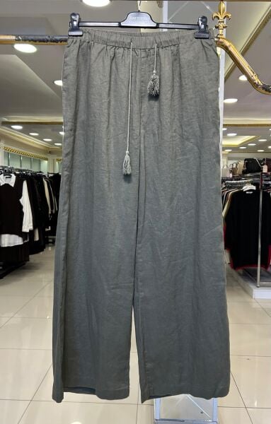 PÜSKÜLLÜ İP DTY. LINEN KUMAŞ PANTOLON /FUAT GÜRŞEN