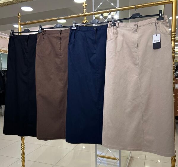 YANLARI LASTİKLİ KANVAS ÇAN ETEK / GLARE