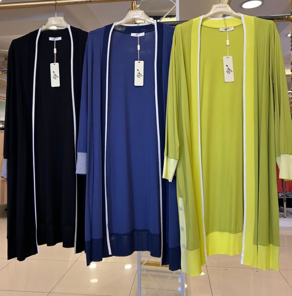 BEYAZ ÇİZGİ VE DÜĞME DTY. HIRKA/TIĞTRİKO