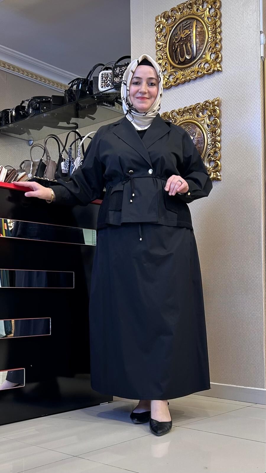 FİLE DTY. PARAŞÜT KUMAŞ ETEK BLUZ TAKIM/ GHISA 