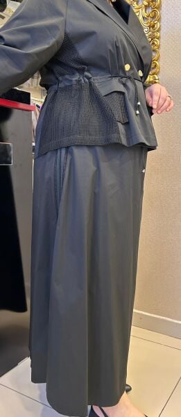 FİLE DTY. PARAŞÜT KUMAŞ ETEK BLUZ TAKIM/ GHISA 