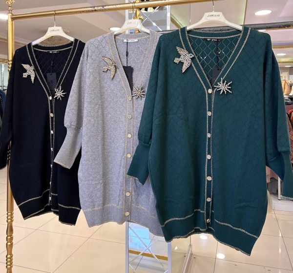 TAŞLI BROŞ DTY. YÜN KARIŞIMLI HIRKA/GHISA