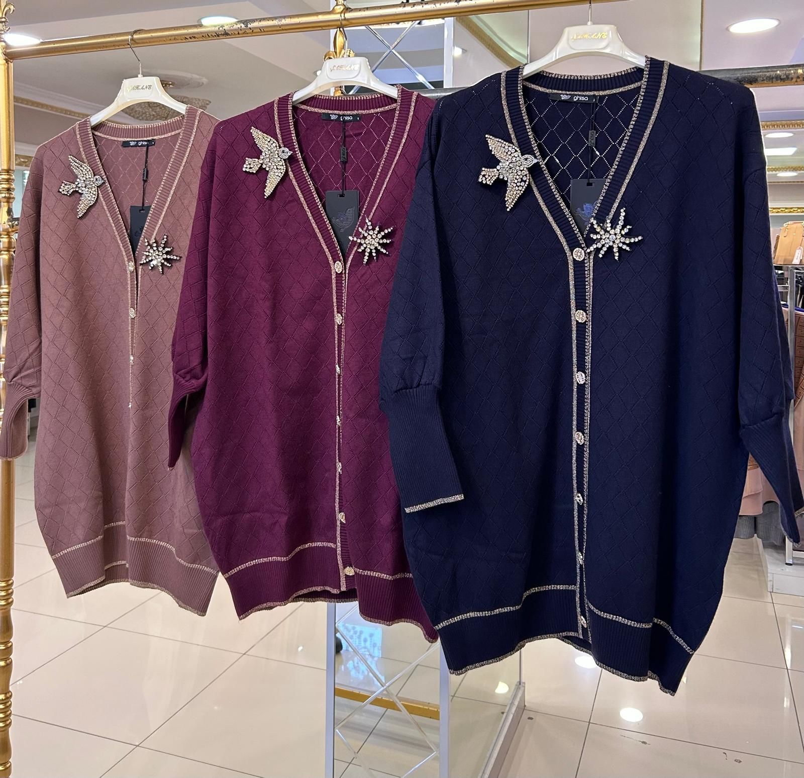 TAŞLI BROŞ DTY. YÜN KARIŞIMLI HIRKA/GHISA