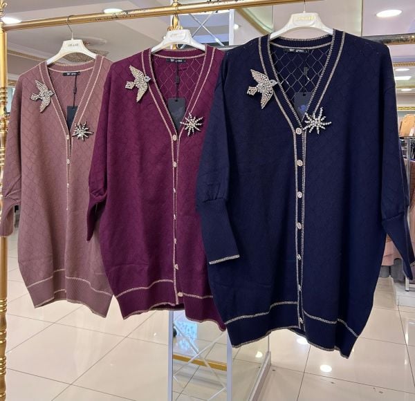 TAŞLI BROŞ DTY. YÜN KARIŞIMLI HIRKA/GHISA