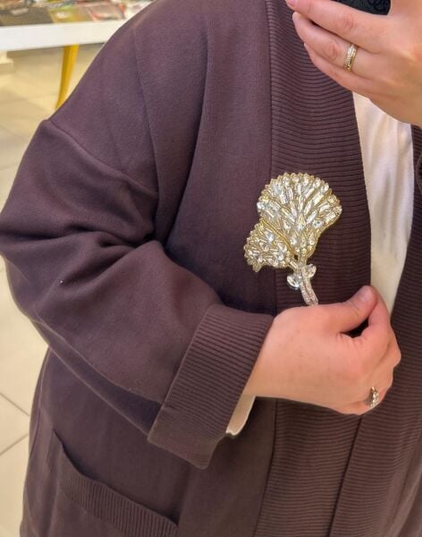 TAŞ İŞLEMELİ YÜNLÜ HIRKA /GHISA