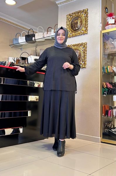 NUBUK KUMAŞ ETEKLİ TAKIM/NURCAN ÇETİN