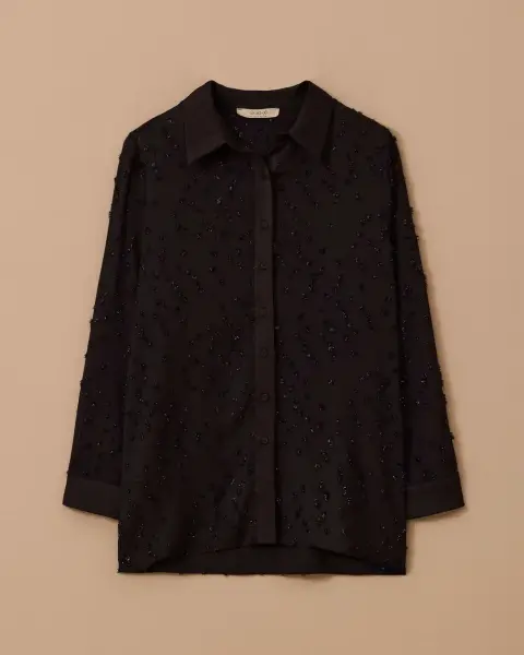 BÜYÜK BEDEN DOKULU GÖMLEK/ SEÇİL