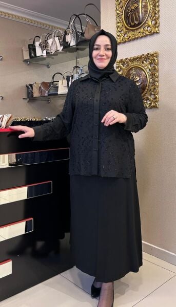 BÜYÜK BEDEN DOKULU GÖMLEK/ SEÇİL