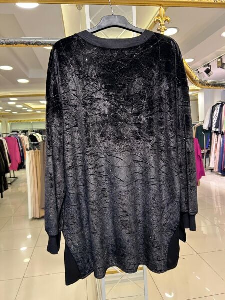 IŞILTI VE TAŞ DTY. KADİFE TUNİK /TIĞTRİKO    