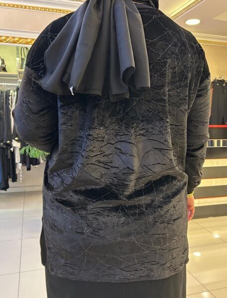 IŞILTI VE TAŞ DTY. KADİFE TUNİK /TIĞTRİKO    