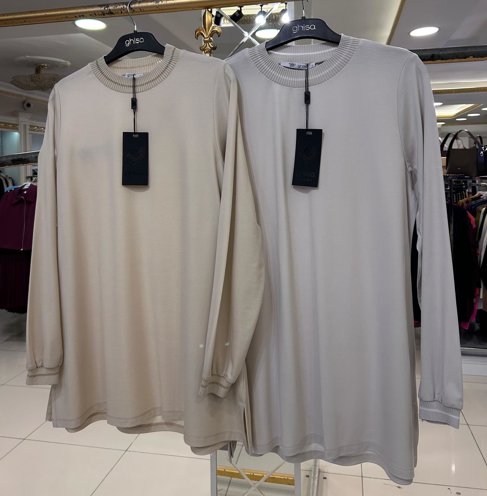 ﻿REGLAN KOL VE YAKA DETAYLI TUNİK/GHISA