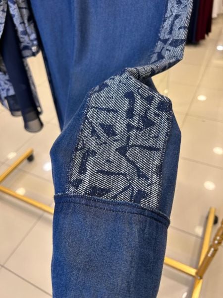 ﻿DESENLİ TUNİK VE TENSEL KOT PANTOLON TAKIM/GHISA