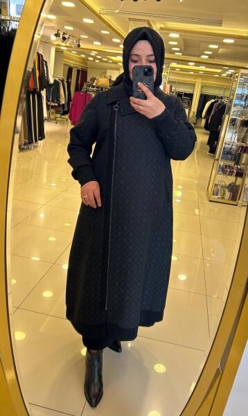 YANDAN FERMUARLI KENDİNDEN DESENLİ KAP/DEFRİNA