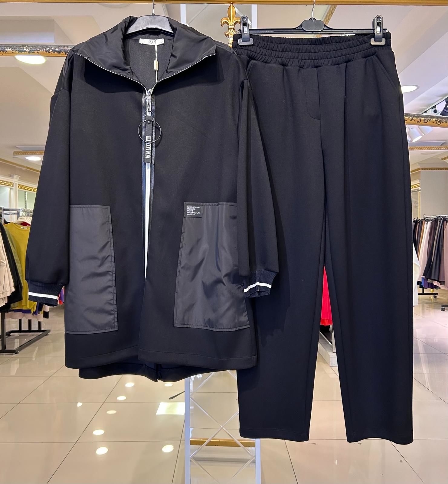 PARAŞÜT KUMAŞ VE BİYE DTY. PANTOLONLU TAKIM/TIĞTRİKO