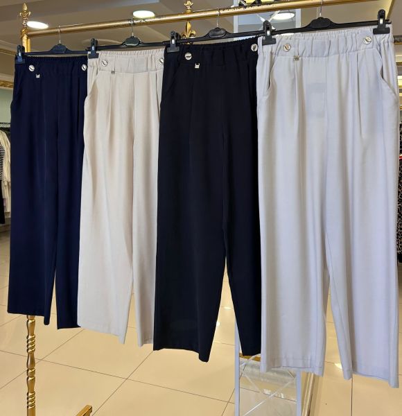 SUE BELİ DÜĞME DTY. TENSEL HAVUÇ PANTOLON/SENTEZ