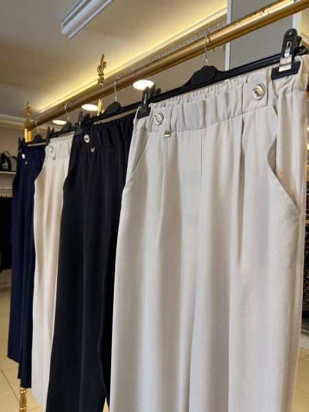 SUE BELİ DÜĞME DTY. TENSEL HAVUÇ PANTOLON/SENTEZ