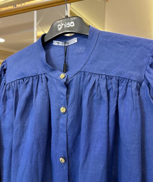 BALON KOL DETAYLI KETEN GÖMLEK/GHISA