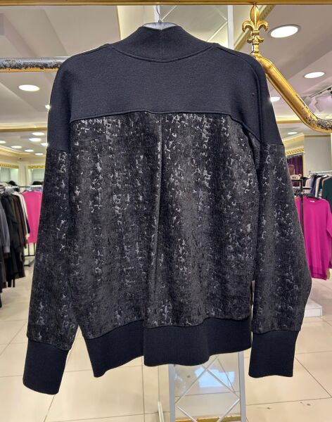 KENDİNDEN DESENLİ KADİFE DTY. YÜN HIRKA /GHISA