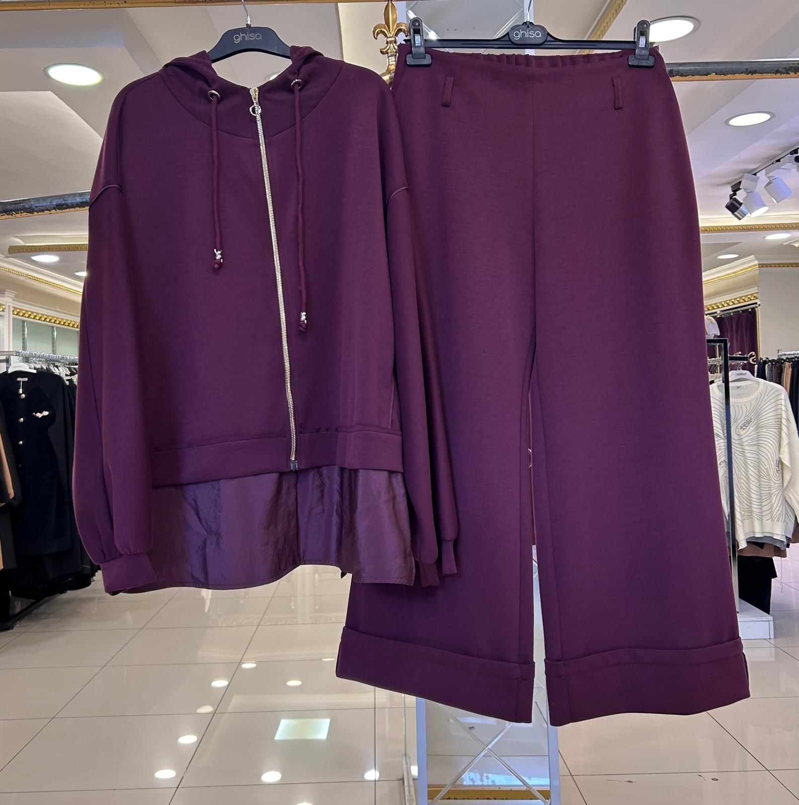 KAPÜŞONLU PARAŞÜT KUMAŞ DTY. PANTOLONLU TAKIM/GHISA