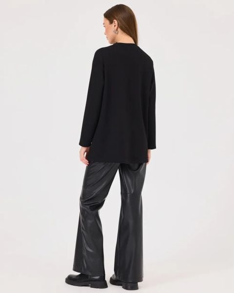 ﻿Yuvarlak yaka taşlı sweatshirt