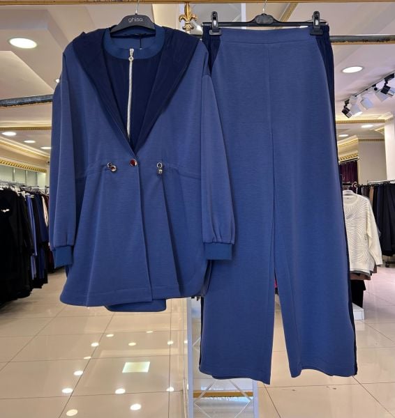 ﻿KAPÜŞONLU, BELİ LASTİKLİ PARAŞÜT KUMAŞ DTY. TAKIM/GHISA