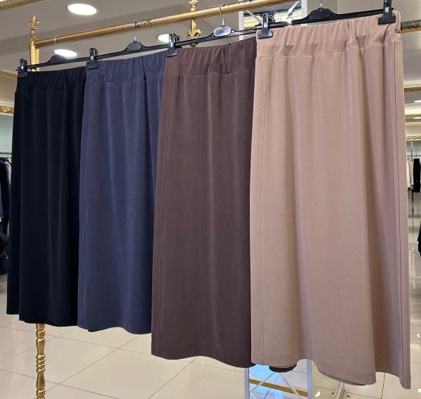 YANI ŞERİTLİ İPEK CUPRA ETEK/SENTEZ