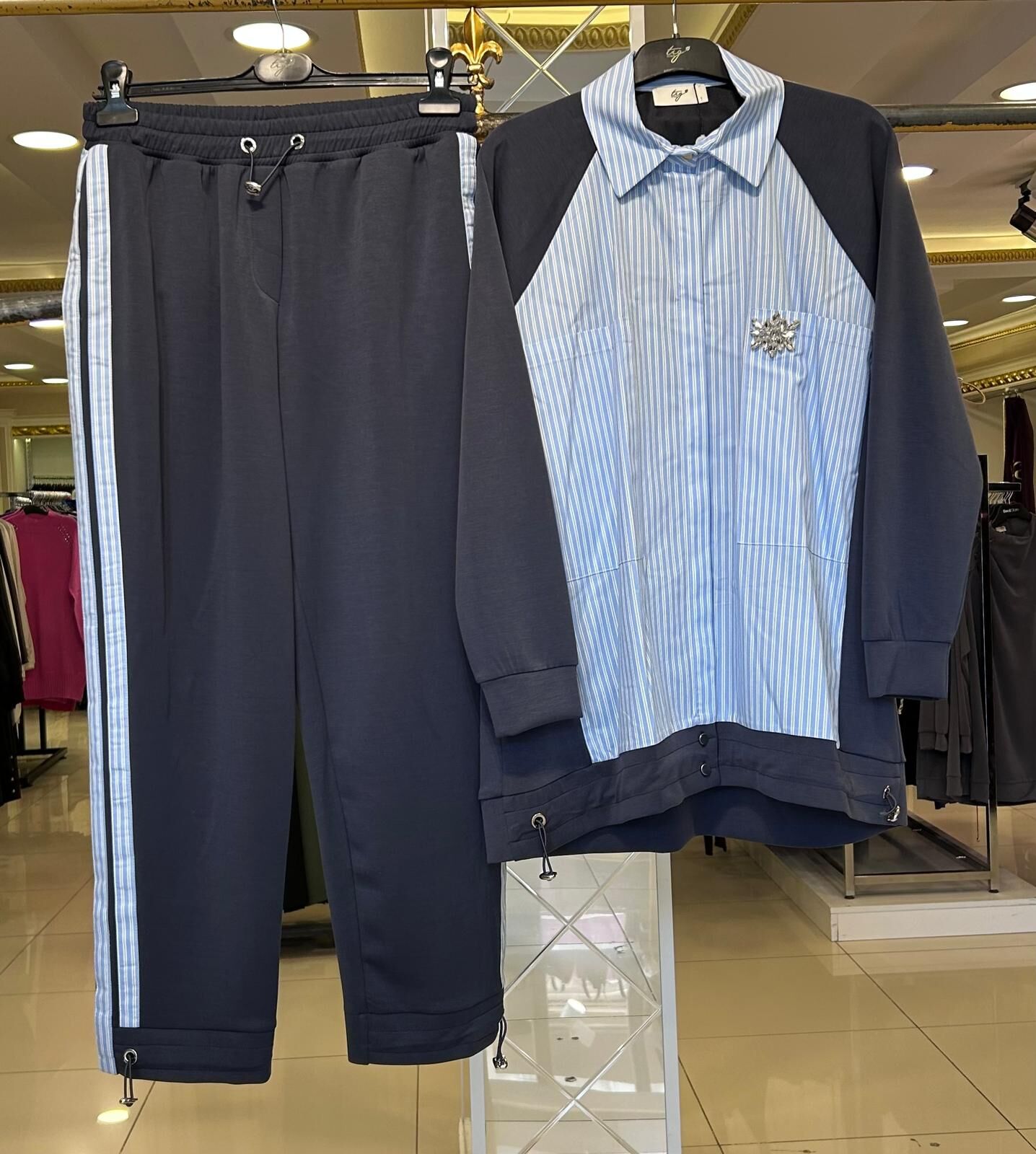 POPLİN KUMAŞ DTY. PANTOLONLU TAKIM/TIĞTRİKO