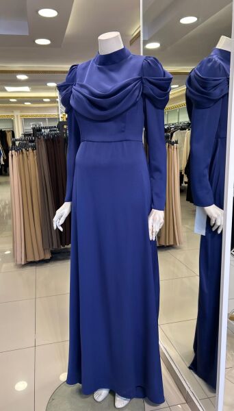 KOL VE YAKA DETAYLI ABİYE ELBİSE /HENNIN