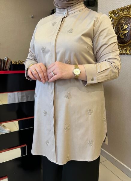 BONCUK İŞLEMELİ YAKA DTY. GÖMLEK/ FUAT GÜRŞEN 