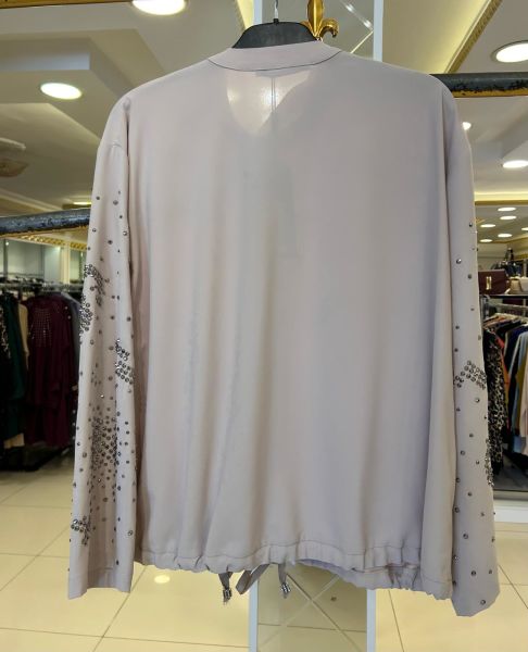 TAŞ İŞLEMELİ FERMUARLI CEKET/GHISA