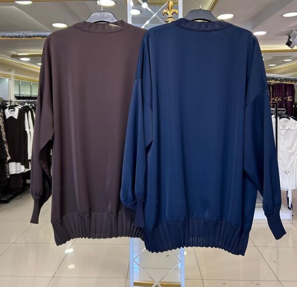 MERSERİZE KOMBİNLİ KREP KUMAŞ TUNİK /GHISA