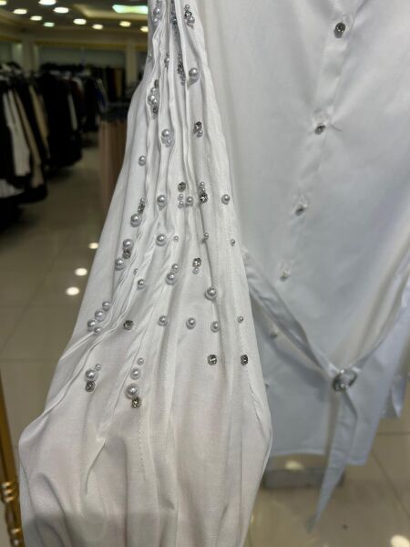 BELİ KEMERLİ TAŞ VE İNCİ İŞLEMELİ GÖMLEK /FUAT GÜRŞEN