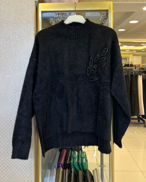 BONCUK İŞLEMELİ ANGORA KAZAK /NUSS 101
