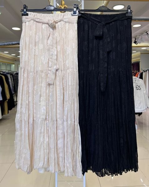 YAKMA DESEN ŞİFON ETEK/GLARE