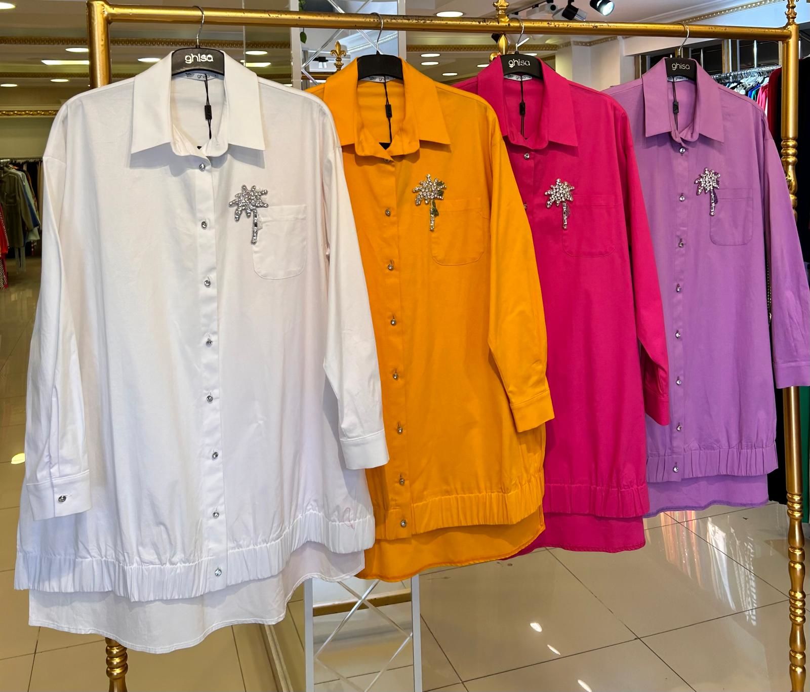 GHİSA TAŞ İŞLEME DETAYLI GÖMLEK