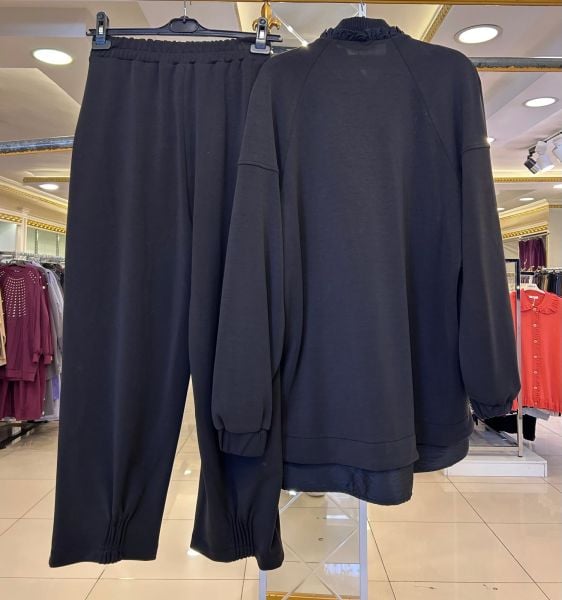 MODAL KUMAŞ TRANSPARAN CEKET PANTOLON TAKIM/GHISA