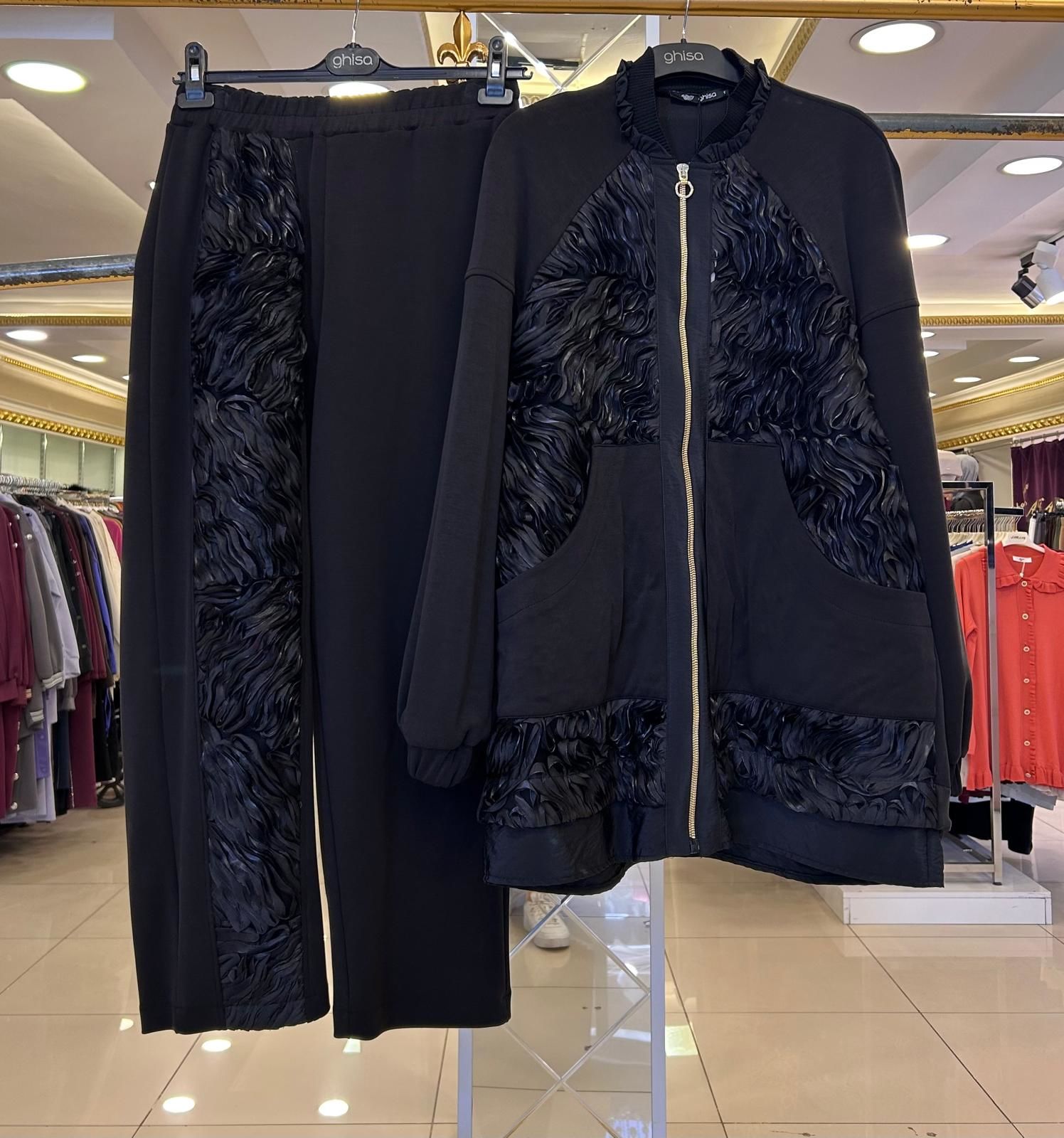 MODAL KUMAŞ TRANSPARAN CEKET PANTOLON TAKIM/GHISA