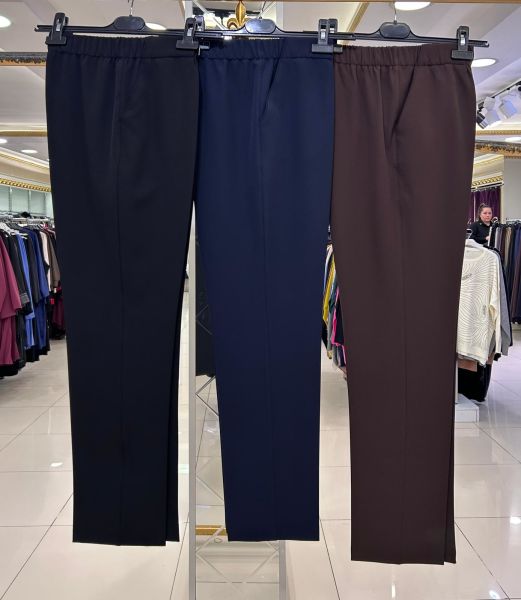 ÖNÜ ÇİZGİ DTY. BELİ LASTİKLİ PANTOLON/GLARE