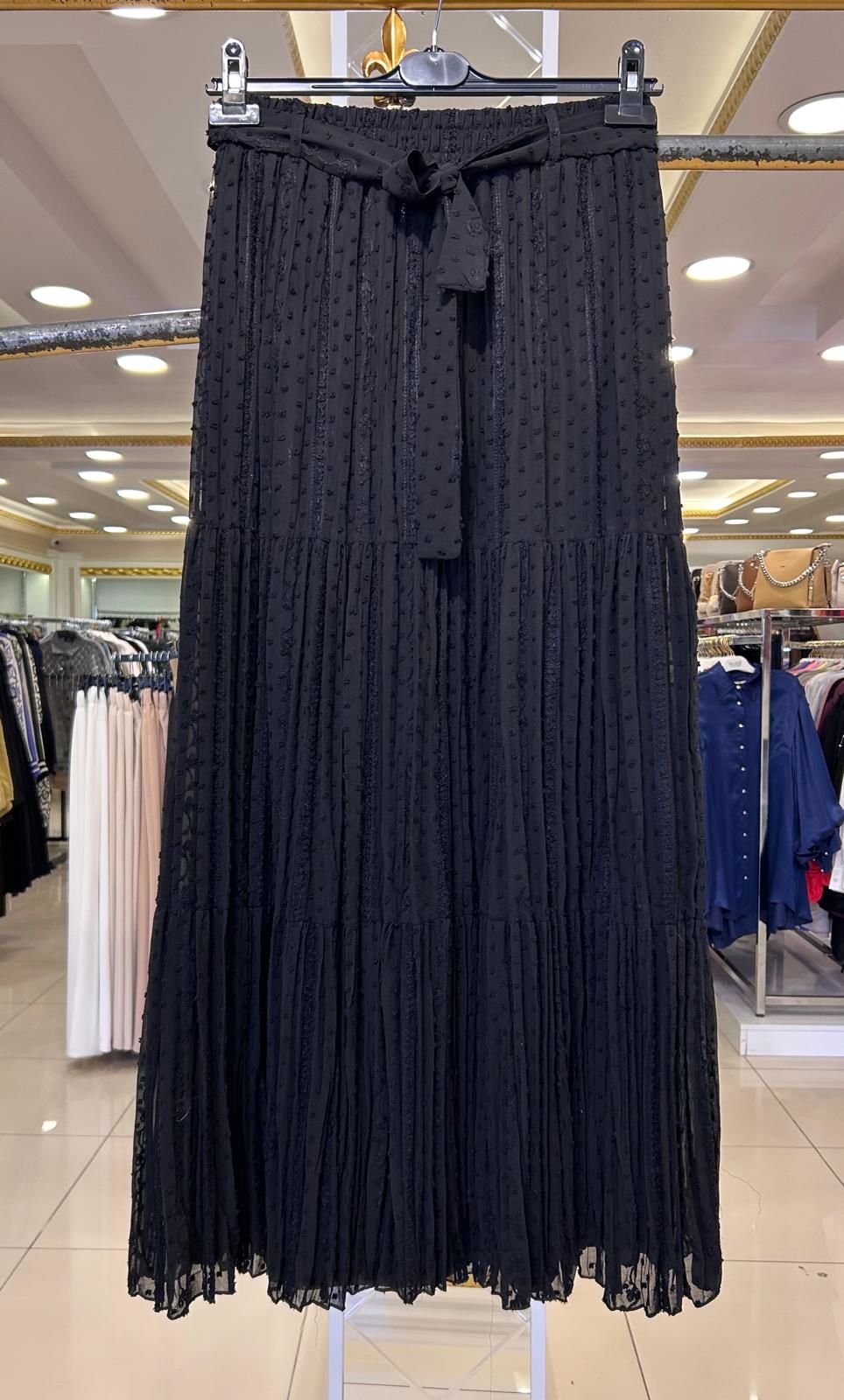 PONPON DESEN ŞİFON ETEK/GLARE