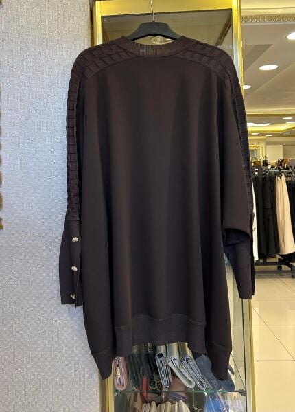 KOLLARI MERSERİZE VE DÜĞME DTY. KREP KUMAŞ TUNİK /GHISA 4492