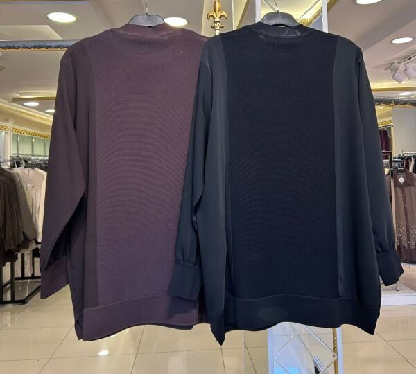 ÖNÜ VE SIRTI MERSERİZE KREP KUMAŞ TUNİK /GHISA 4477