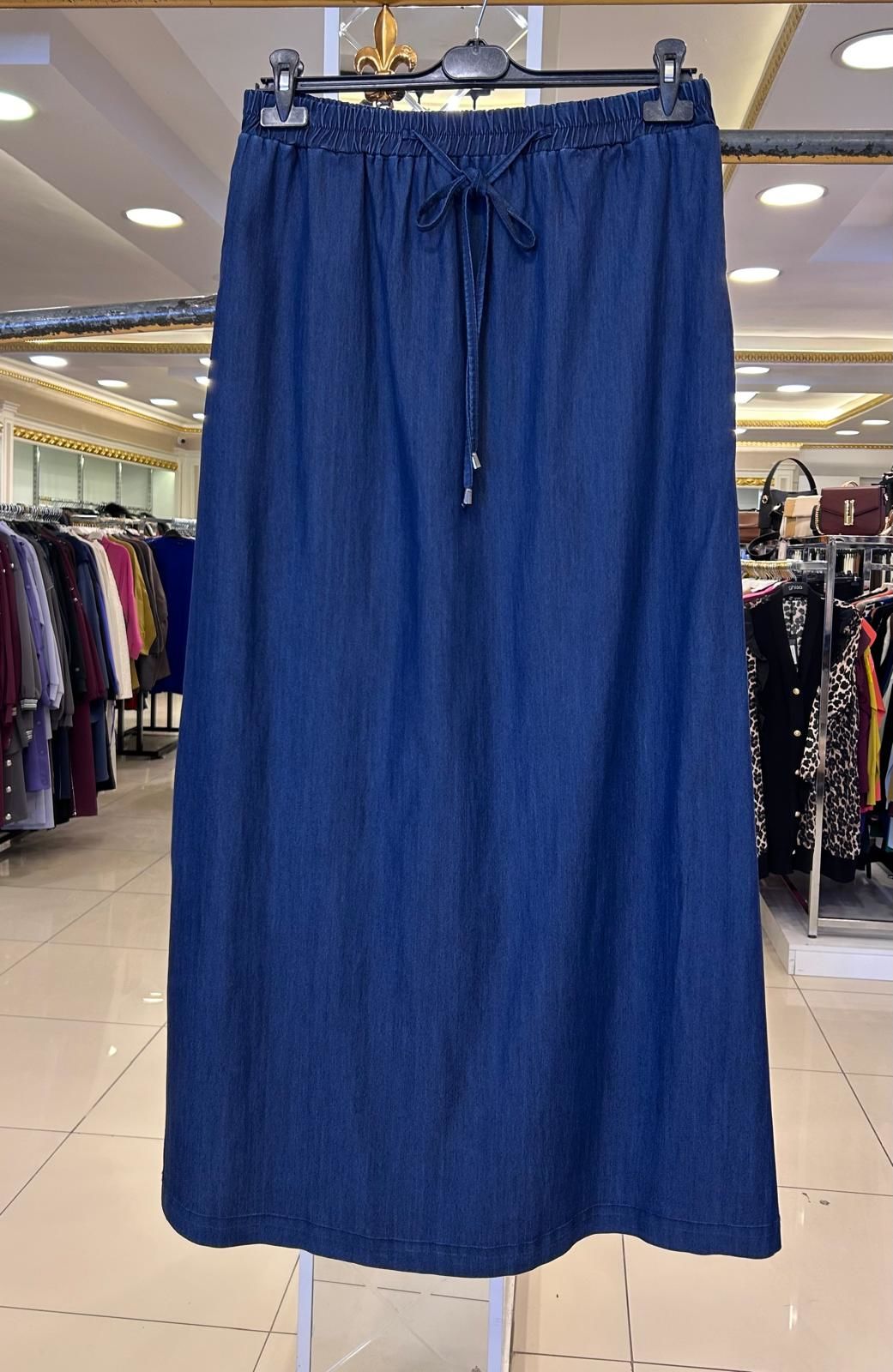 BELİ LASTİK DTY. KOT ETEK/SEÇİL